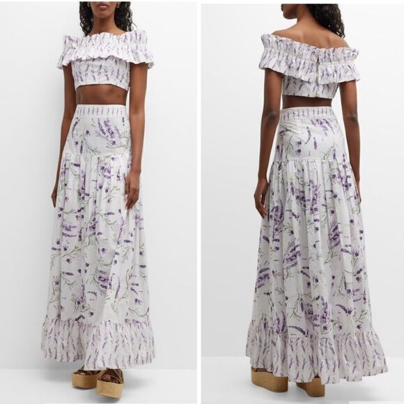 NWT Lalibela VALENTINE LONG Floral Peak SKIRT & Belle Top XS - Picture 14 of 16